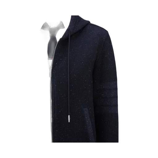 4-Bar Stripe Zip-Up Hoodie
