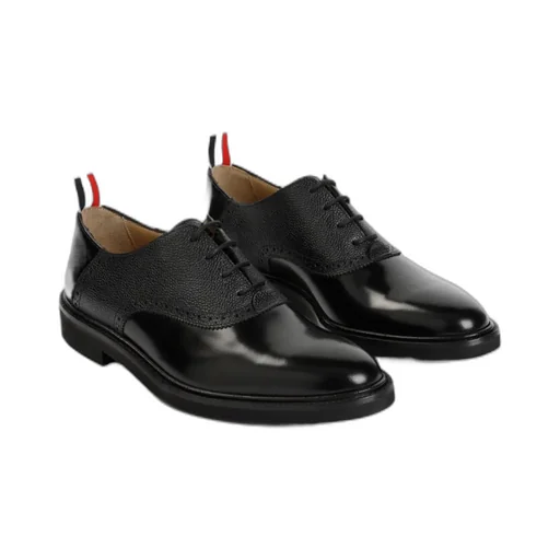 Saddle Round Toe Lace-Up Shoes