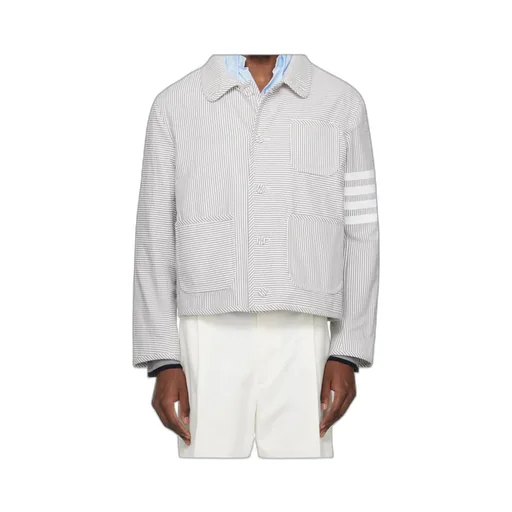 Unconstructed 4-Bar Seersucker Jacket