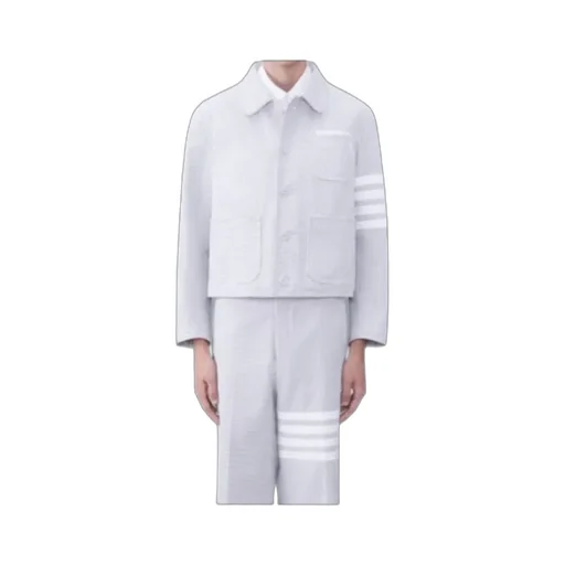 Unconstructed 4-Bar Seersucker Jacket