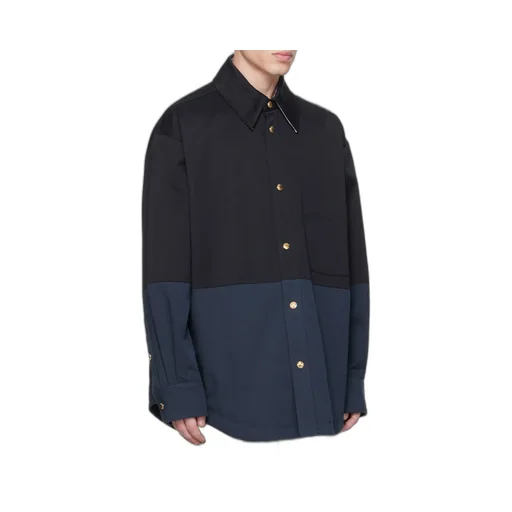 Two-Toned Button-Up Jacket