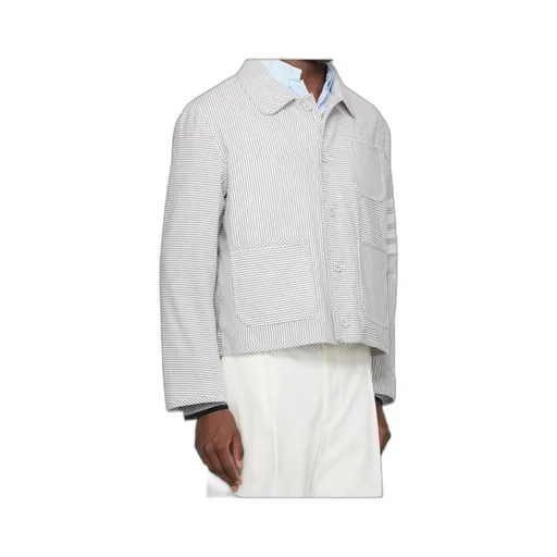 Unconstructed 4-Bar Seersucker Jacket