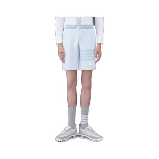 4-Bar Striped Drawstring Shorts