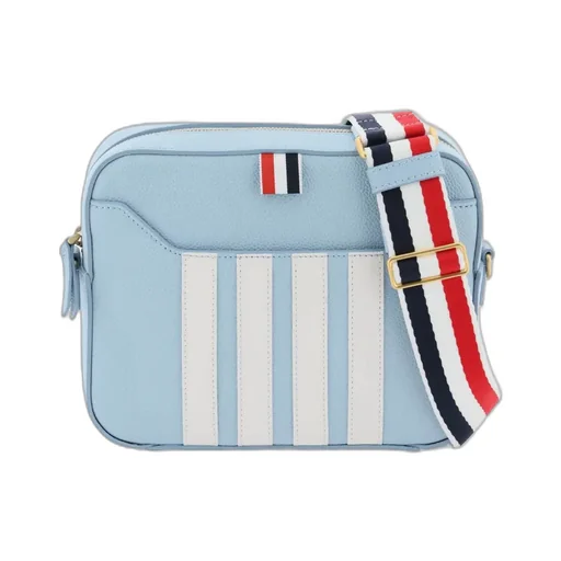4-Bar Striped Zip-Up Crossbody Bag