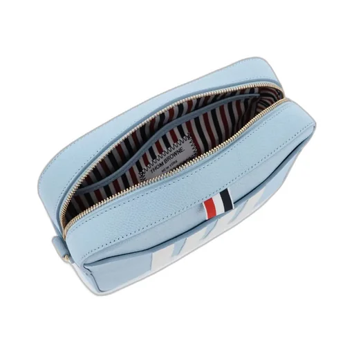 4-Bar Striped Zip-Up Crossbody Bag
