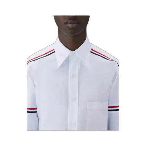 Stripe-Detail Long-Sleeve Shirt