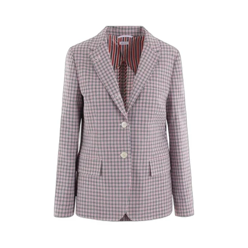 Checked Single-Breasted Tailored Blazer