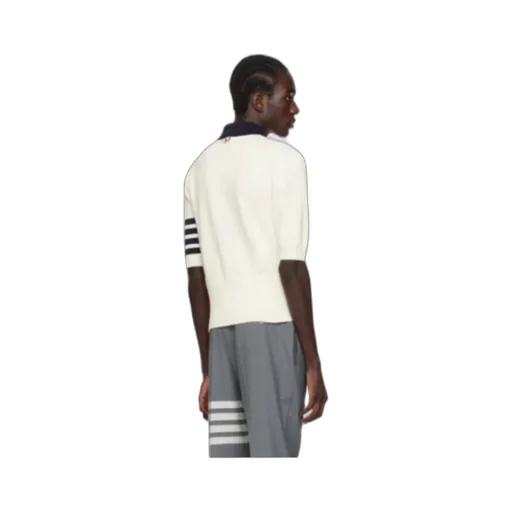4-Bar Intarsia-Knit Polo Shirt