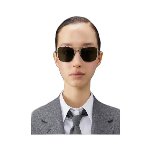 Raised-Bridge Square-Frame Sunglasses