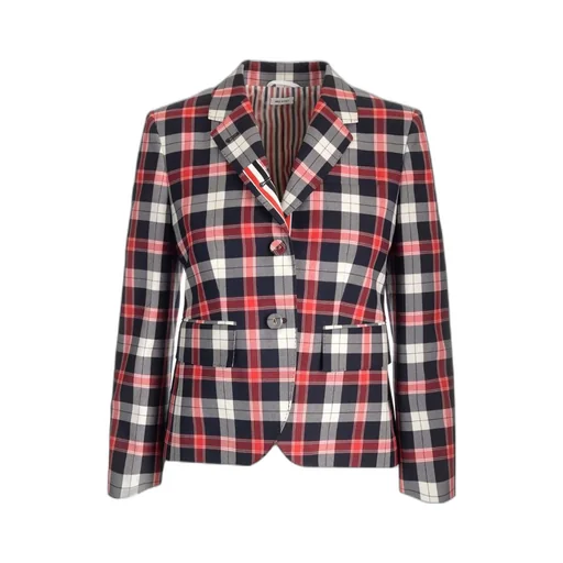 Tartan Buttoned Blazer