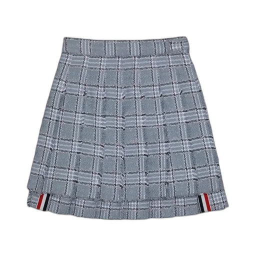 Pleated Tweed Skirt