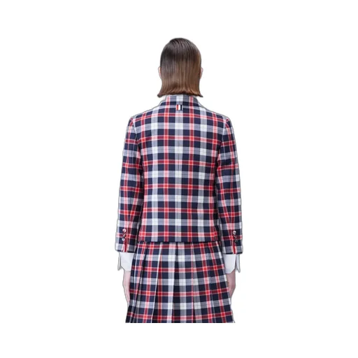Tartan Buttoned Blazer