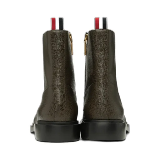 Penny-Loafer Leather Ankle Boots