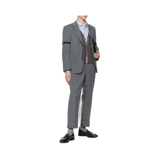Straight Leg Turn-Up Hem Trousers