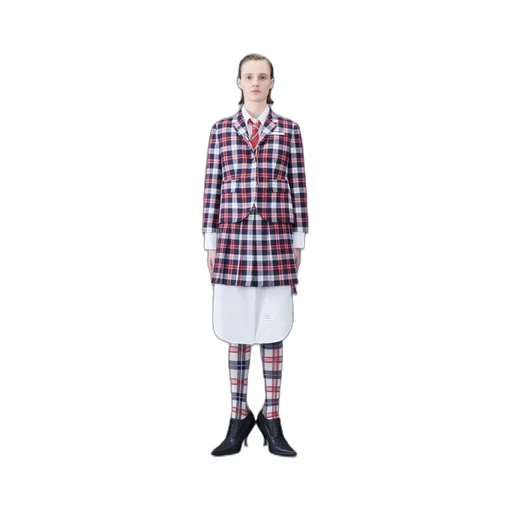 Tartan Buttoned Blazer