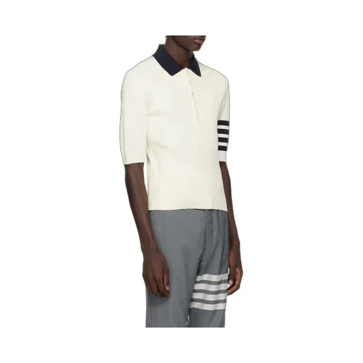 4-Bar Intarsia-Knit Polo Shirt