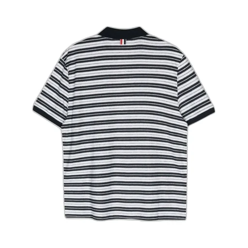 Striped Short-Sleeved Polo Shirt