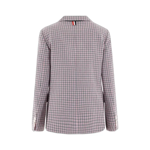 Checked Single-Breasted Tailored Blazer