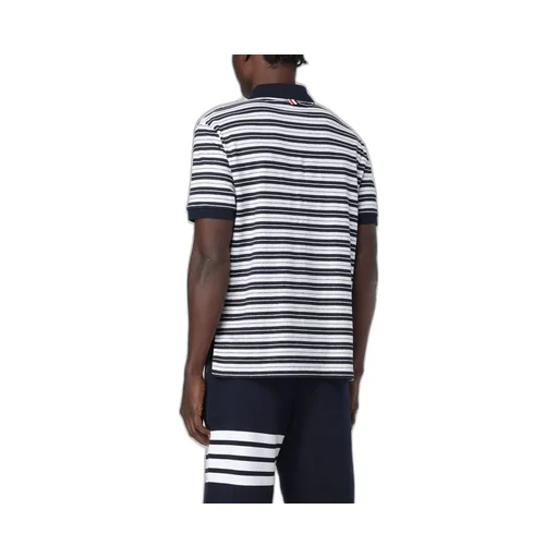 Striped Short-Sleeved Polo Shirt