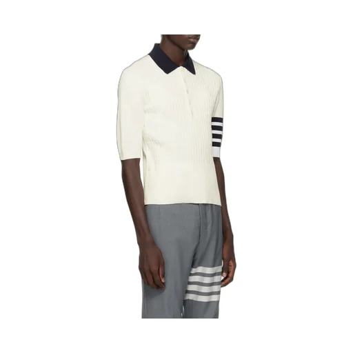4-Bar Intarsia-Knit Polo Shirt