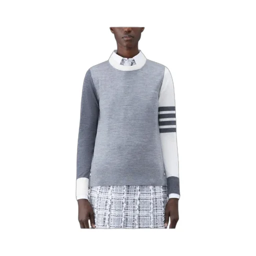 Rwb Striped Knitted Crewneck Jumper