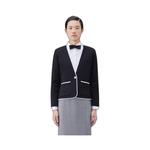 Single Breasted Collarless Jacket
