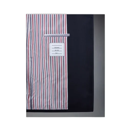 Stripe-Detail Single-Breasted Coat