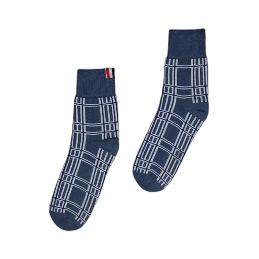 Check-Jacquard Ankle Socks