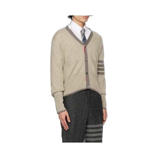 4-Bar V-Neck Cardigan