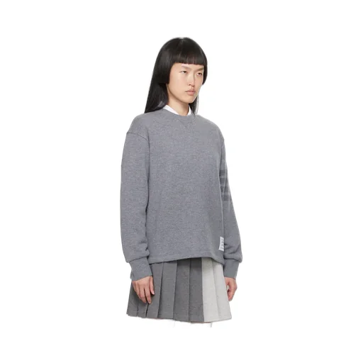 Stripe Detailed Crewneck Jumper