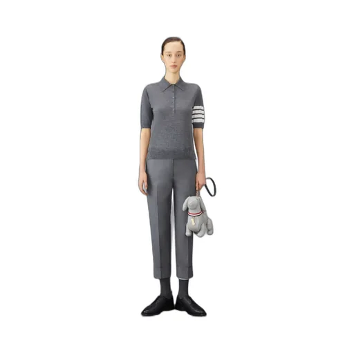 4-Bar Button Detailed Short-Sleeved Polo Shirt