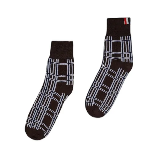 Check-Jacquard Ankle Socks