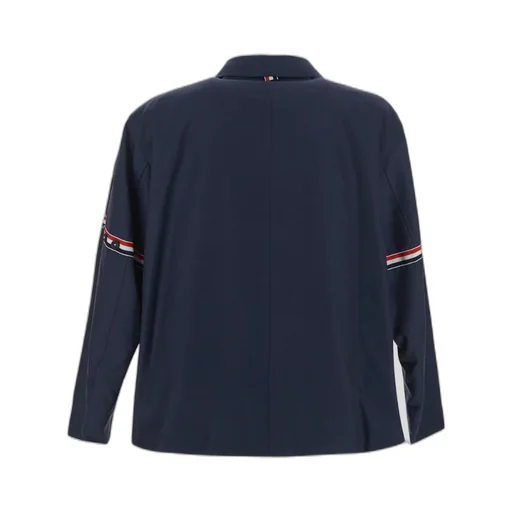 Signature-Stripe Detailed Long-Sleeved Shirt Jacket