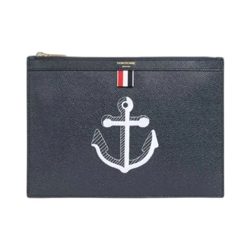 Anchor Embroidered Clutch