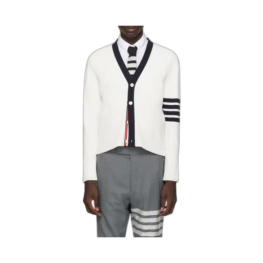 4-Bar V-Neck Cardigan