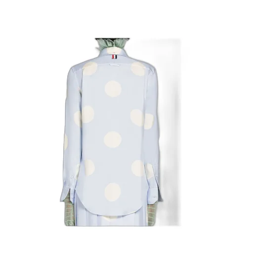 Polka-Dot Long-Sleeved Buttoned Shirt