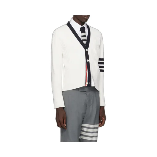 4-Bar V-Neck Cardigan