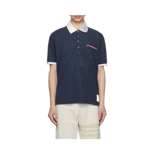 Logo Patch Stripe-Detailed Polo Shirt