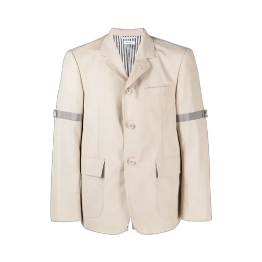 Notched-Lapels Single-Breasted Blazer