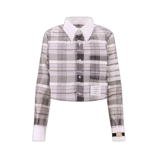 Checked Cropped Shirt