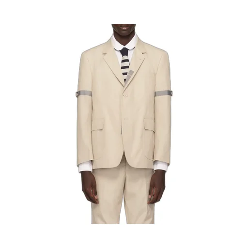 Notched-Lapels Single-Breasted Blazer