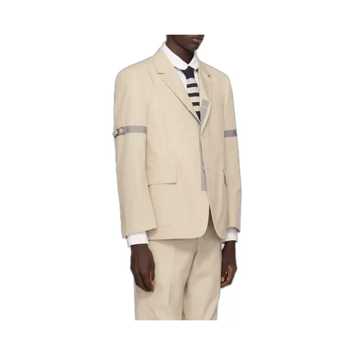 Notched-Lapels Single-Breasted Blazer