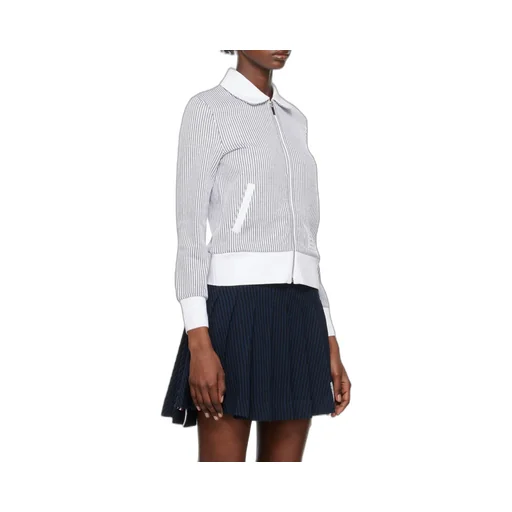 Zip-Fastening Seersucker Jacket