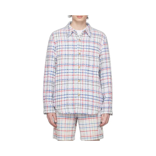 Gingham Check Buttoned Overshirt