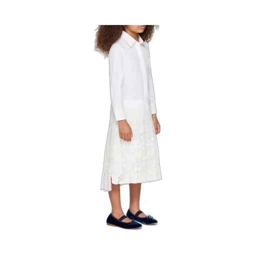 Lace Detail Shirt Dress