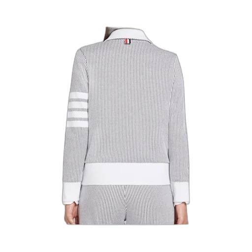 Zip-Fastening Seersucker Jacket