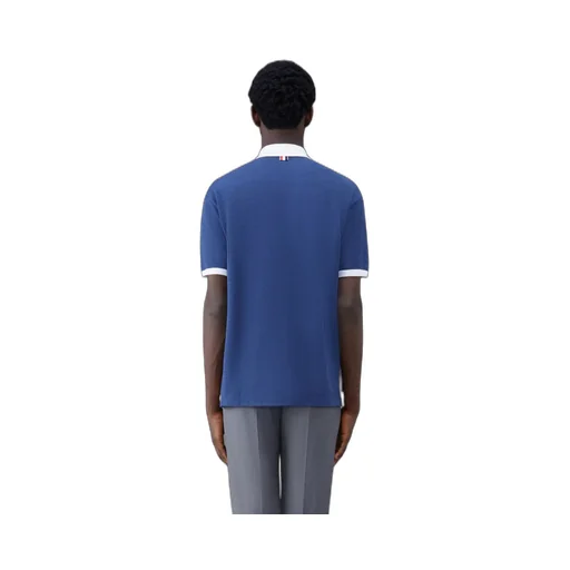 Logo Patch Stripe-Detailed Polo Shirt