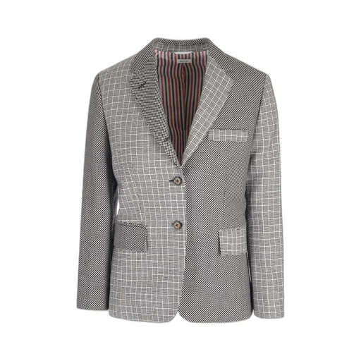 Single Breasted Contrasted Prints Blazer
