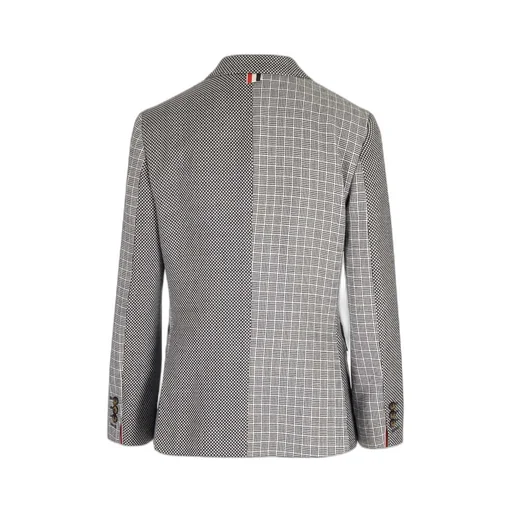 Single Breasted Contrasted Prints Blazer