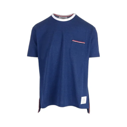 Stripe-Trim Crewneck T-Shirt